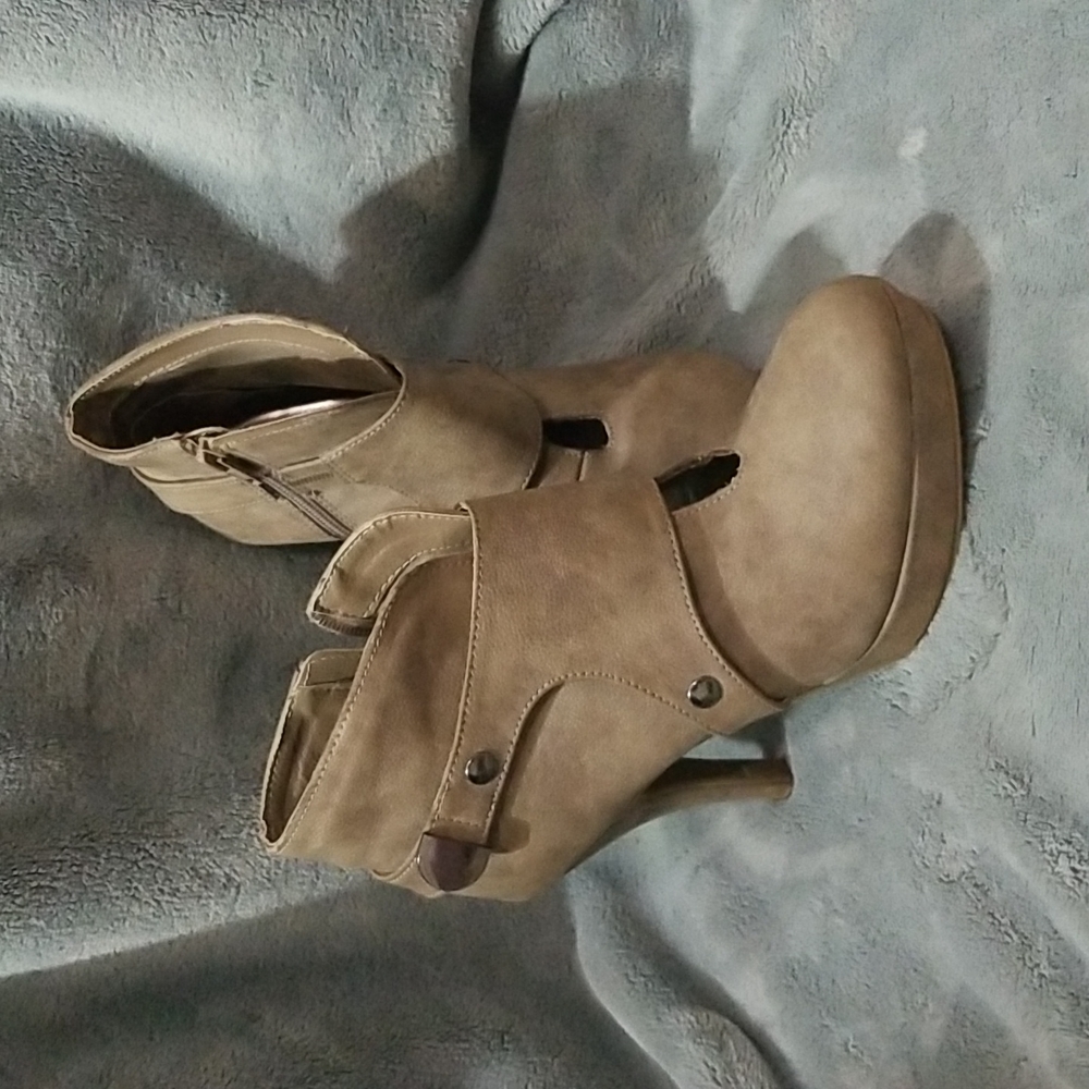 Unlisted Faux leather bootie heels